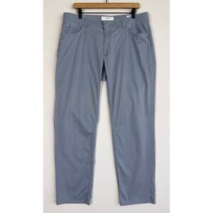 Brax Cooper Fancy Pant Blue Check US 36 x 30 Ultralight Chino Outdoor Work Golf